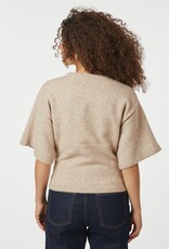 Pull Korte Mouw 'Asha' - Sand Melange - Neo Noir
