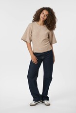 Pull Korte Mouw 'Asha' - Sand Melange - Neo Noir