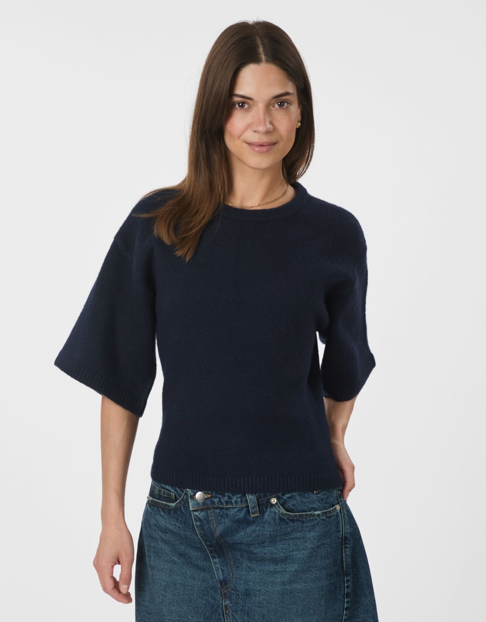 Pull Korte Mouw 'Asha' - Navy - Neo Noir