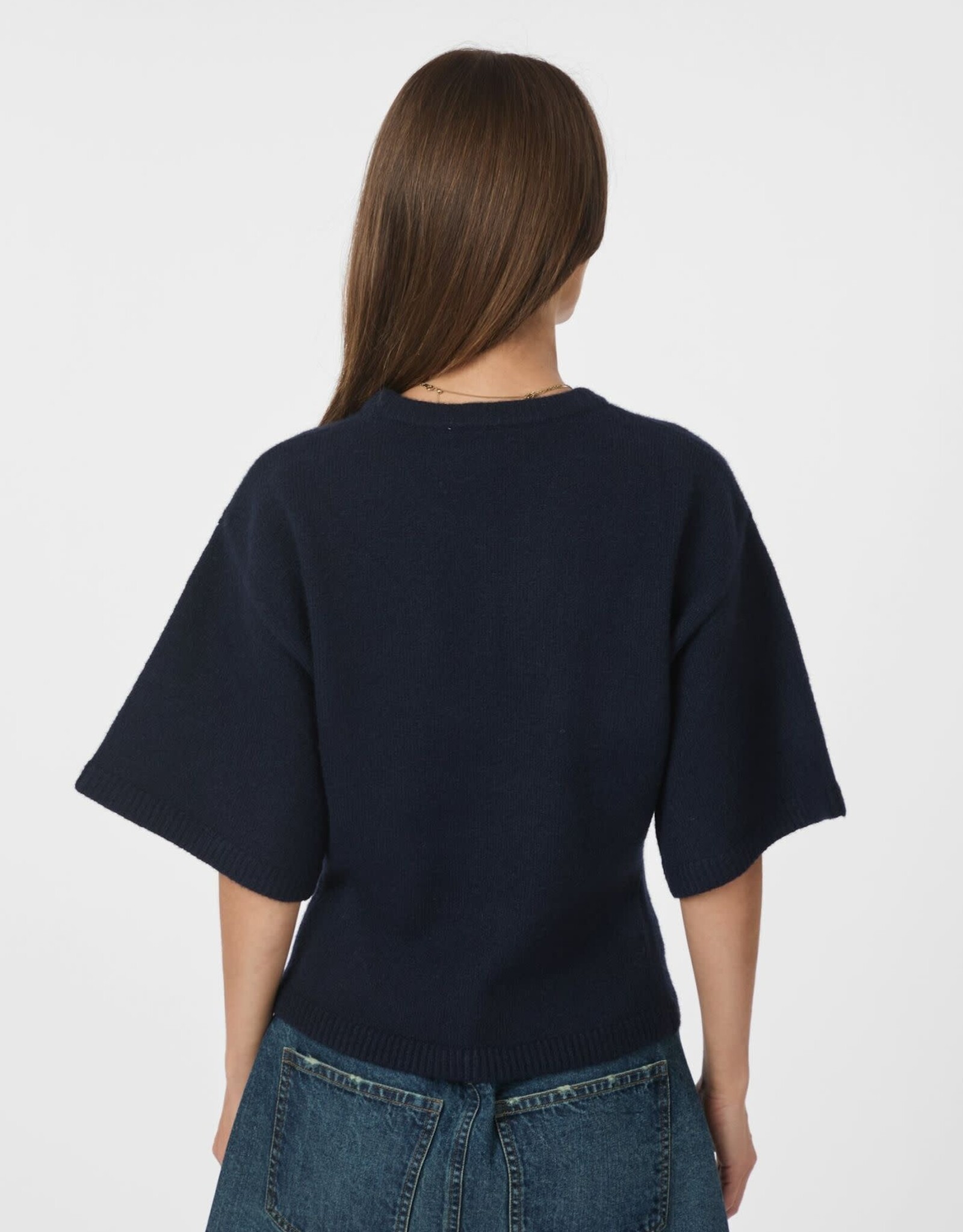 Pull Korte Mouw 'Asha' - Navy - Neo Noir