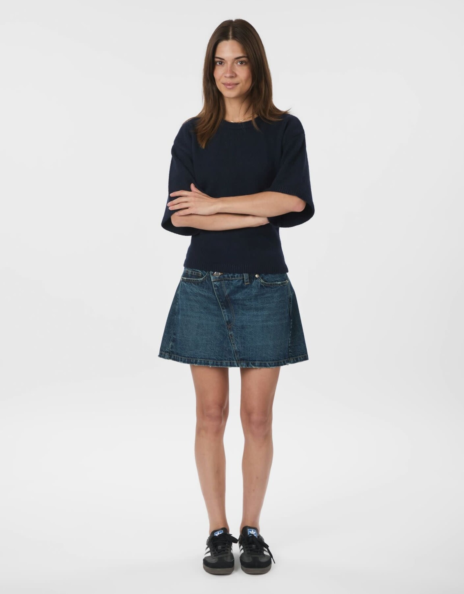 Pull Korte Mouw 'Asha' - Navy - Neo Noir