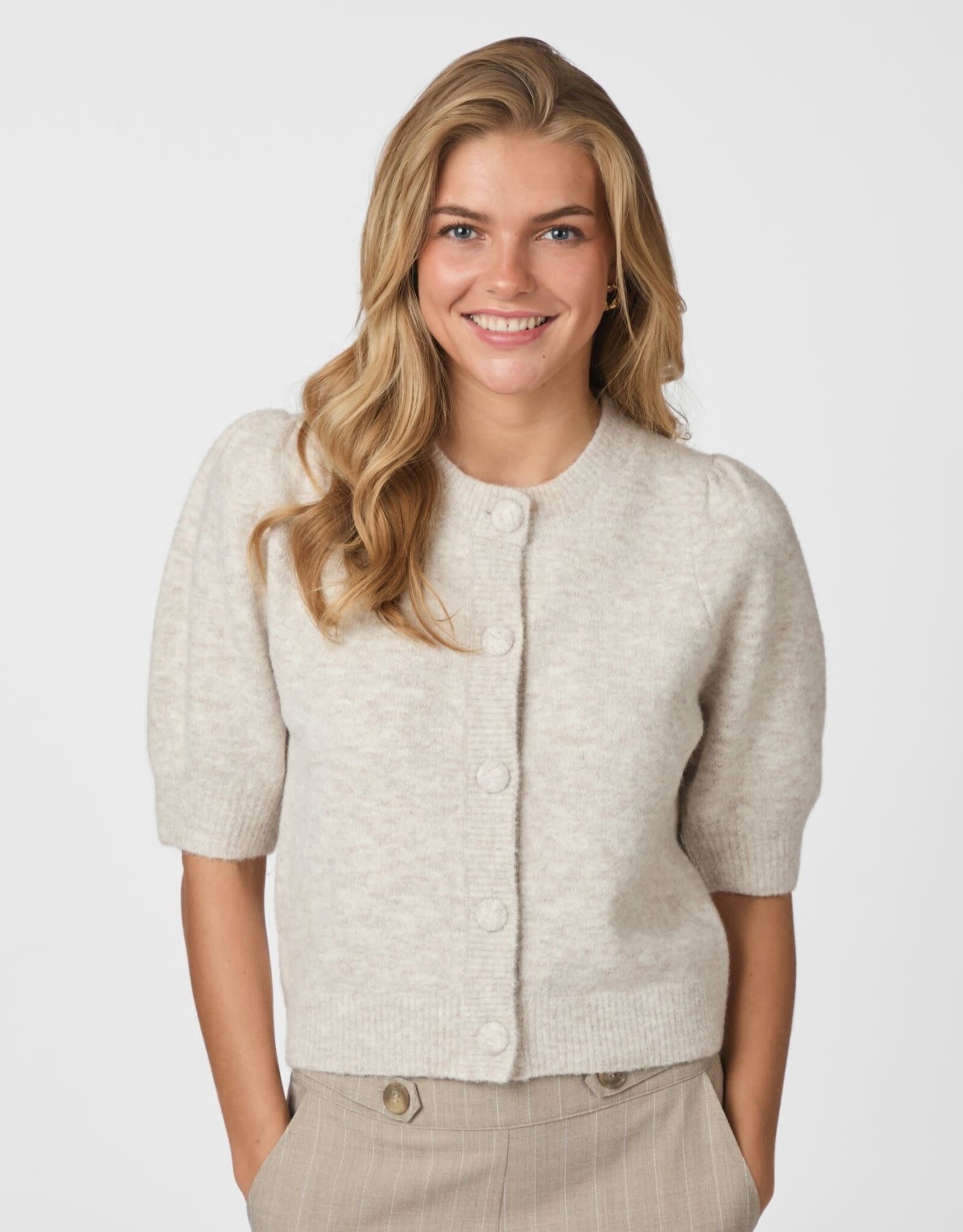 Cardigan 'Trudy' - Beige Melange - Neo Noir