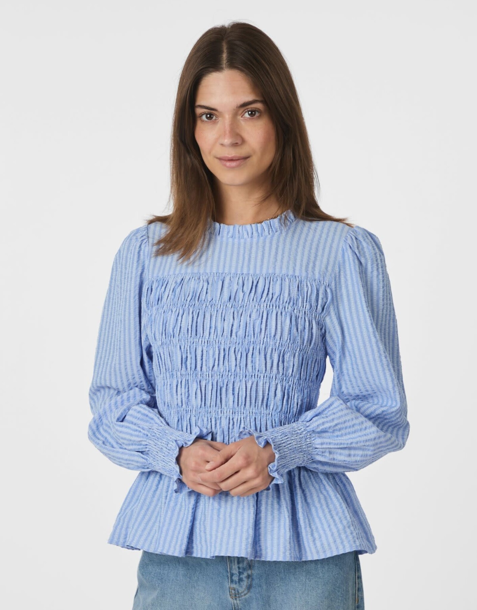 Blouse Stripe 'Possa' - Light Blue - Neo Noir