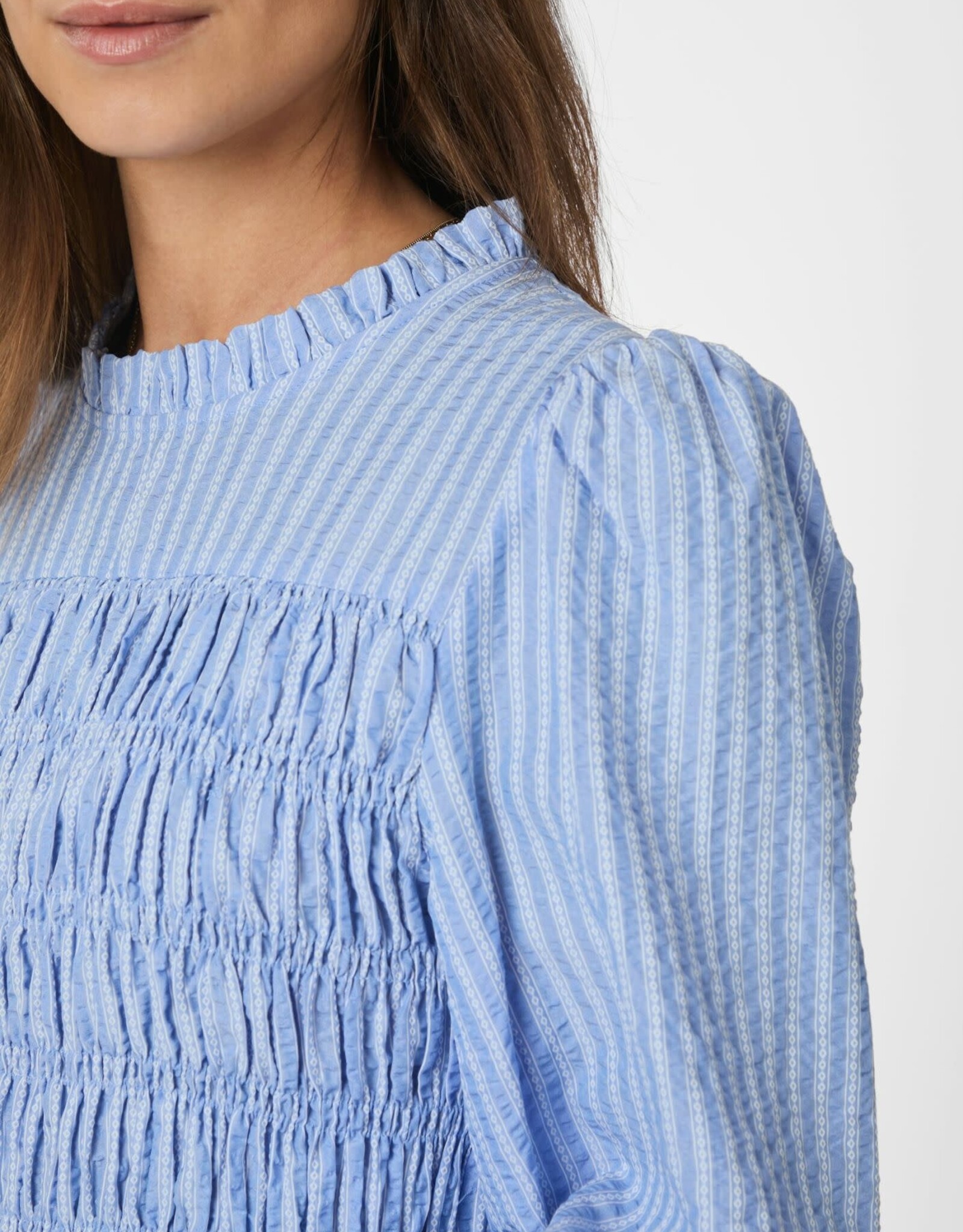 Blouse Stripe 'Possa' - Light Blue - Neo Noir