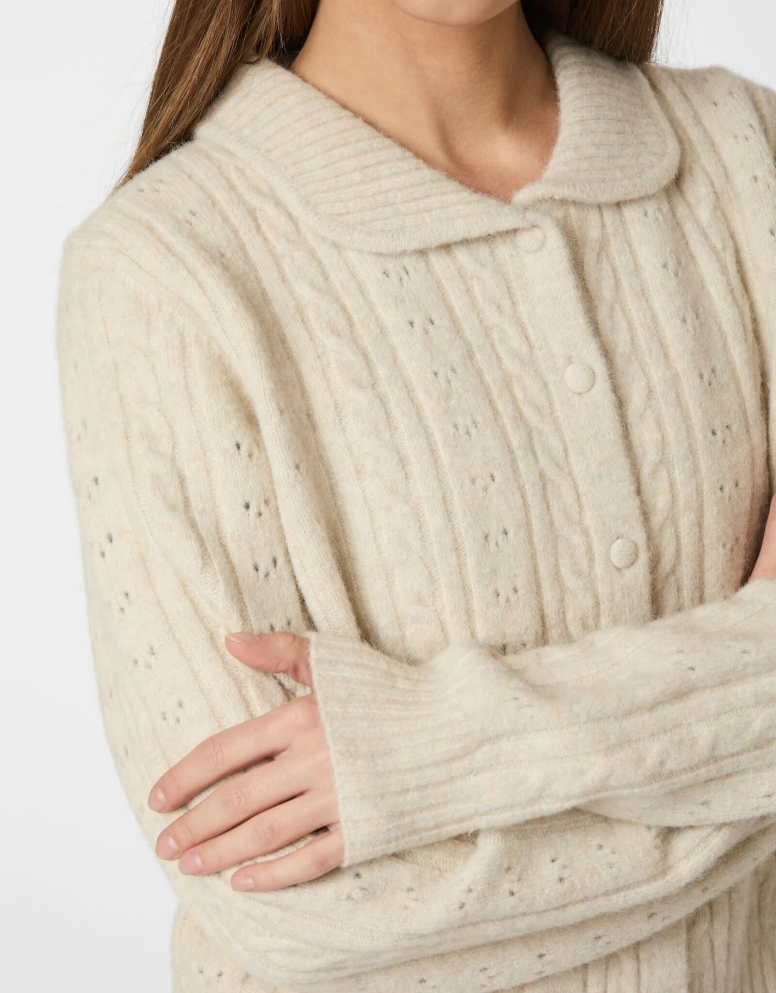 Cardigan 'Emelie' - Ivory - Neo Noir