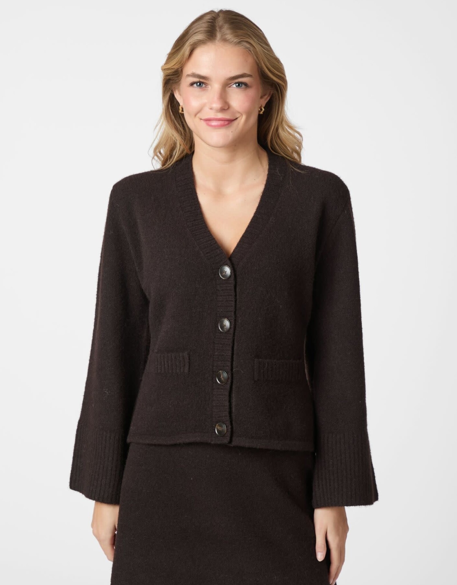 Cardigan 'Pixie' - Dark Brown - Neo Noir