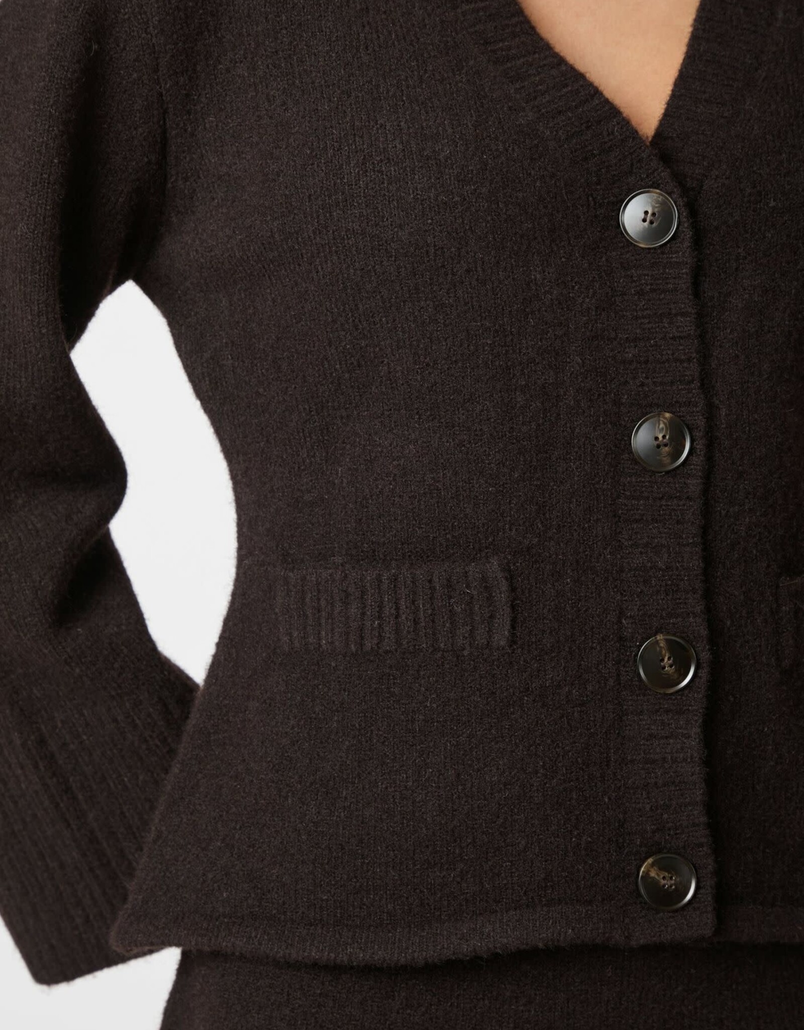 Cardigan 'Pixie' - Dark Brown - Neo Noir