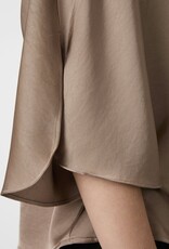 Blouse Heavy Sateen 'Liora' - Dark Taupe - Neo Noir