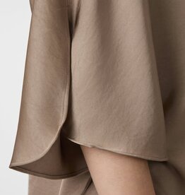 Blouse Heavy Sateen 'Liora' - Dark Taupe - Neo Noir