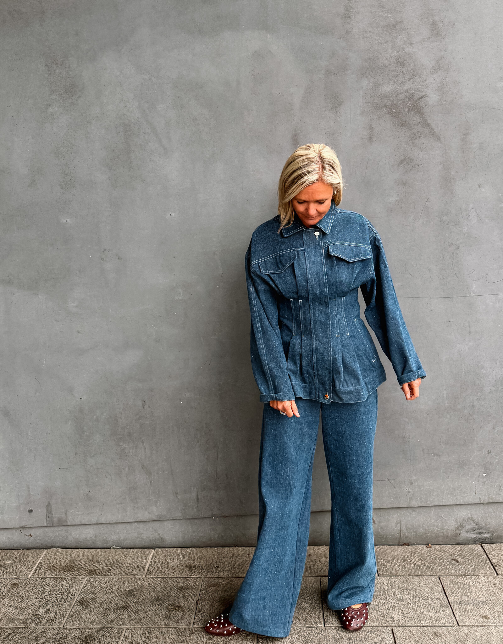 Studio Amaya Broek 'Mies' - Blue - Studio Amaya