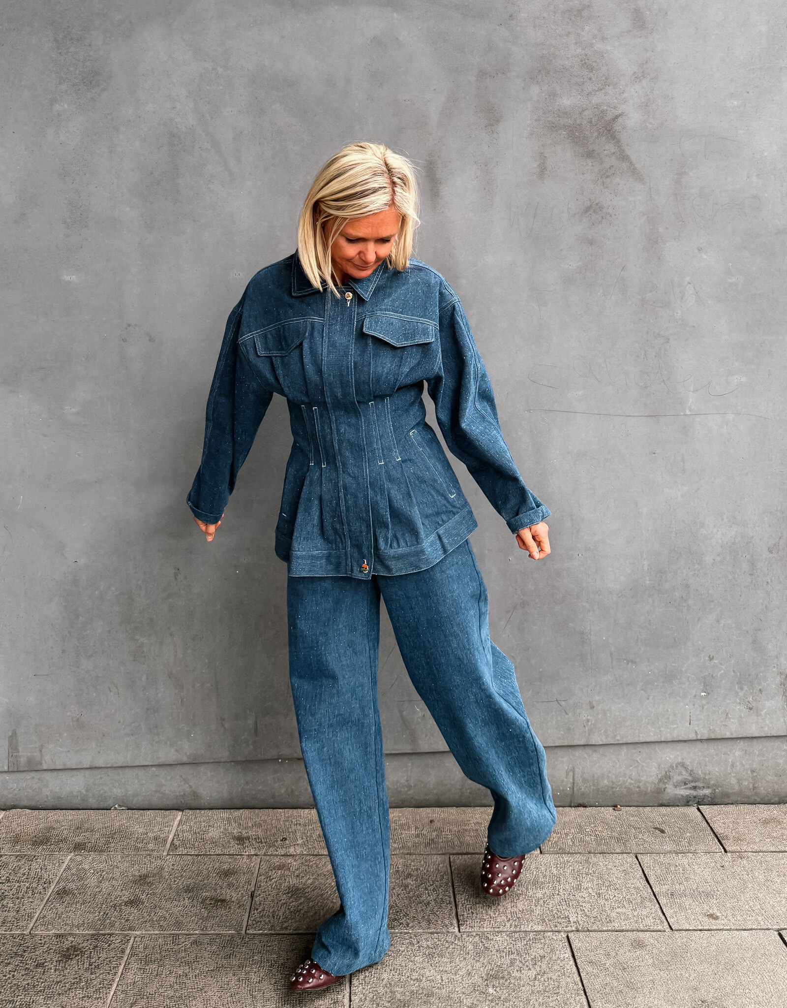 Studio Amaya Broek 'Mies' - Blue - Studio Amaya