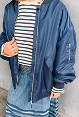 Lollys Laundry Bomber 'Lila' - Dark Navy - Lollys Laundry