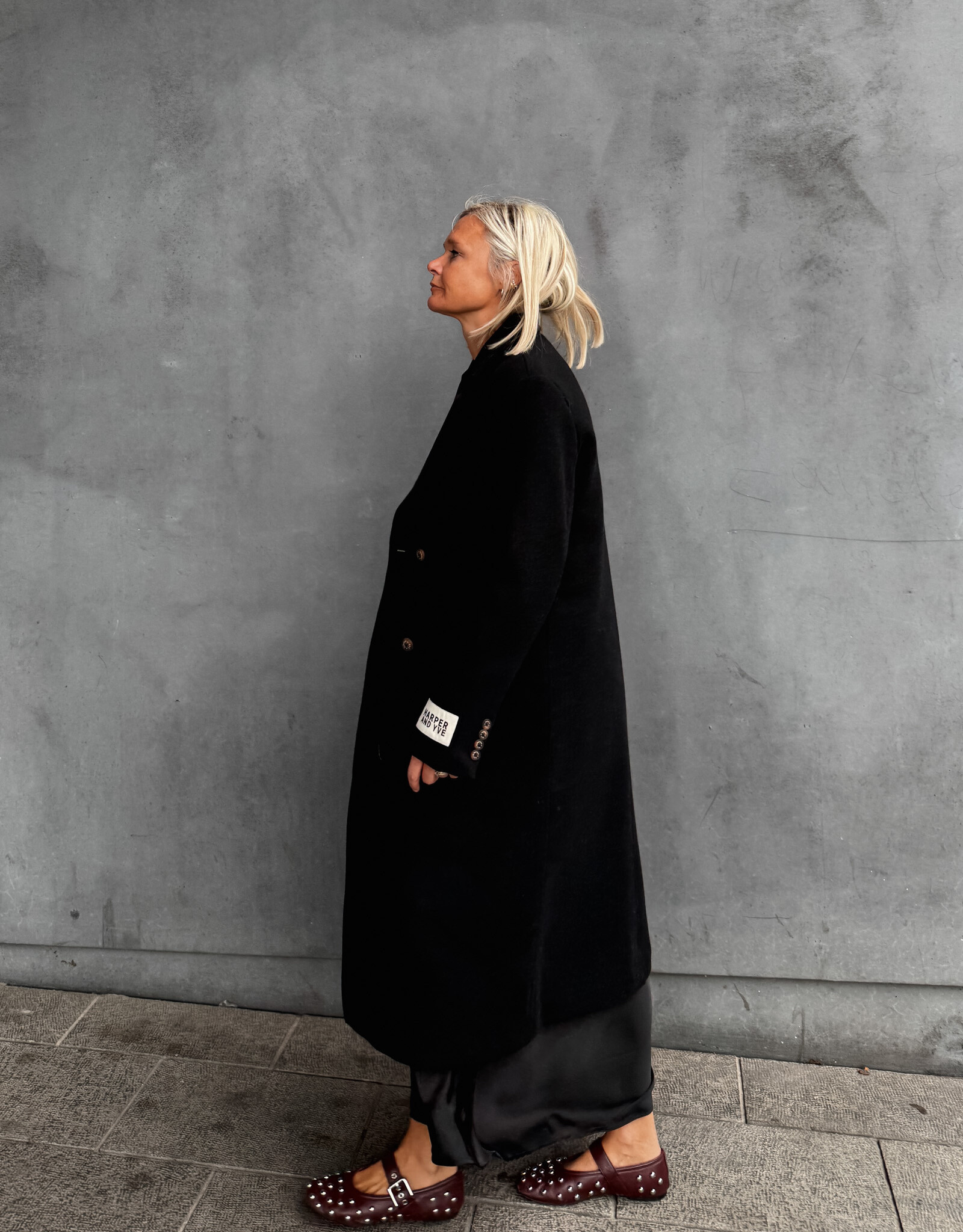 Harper&Yve  Mantel 'Hazel' - Black - Harper&Yve