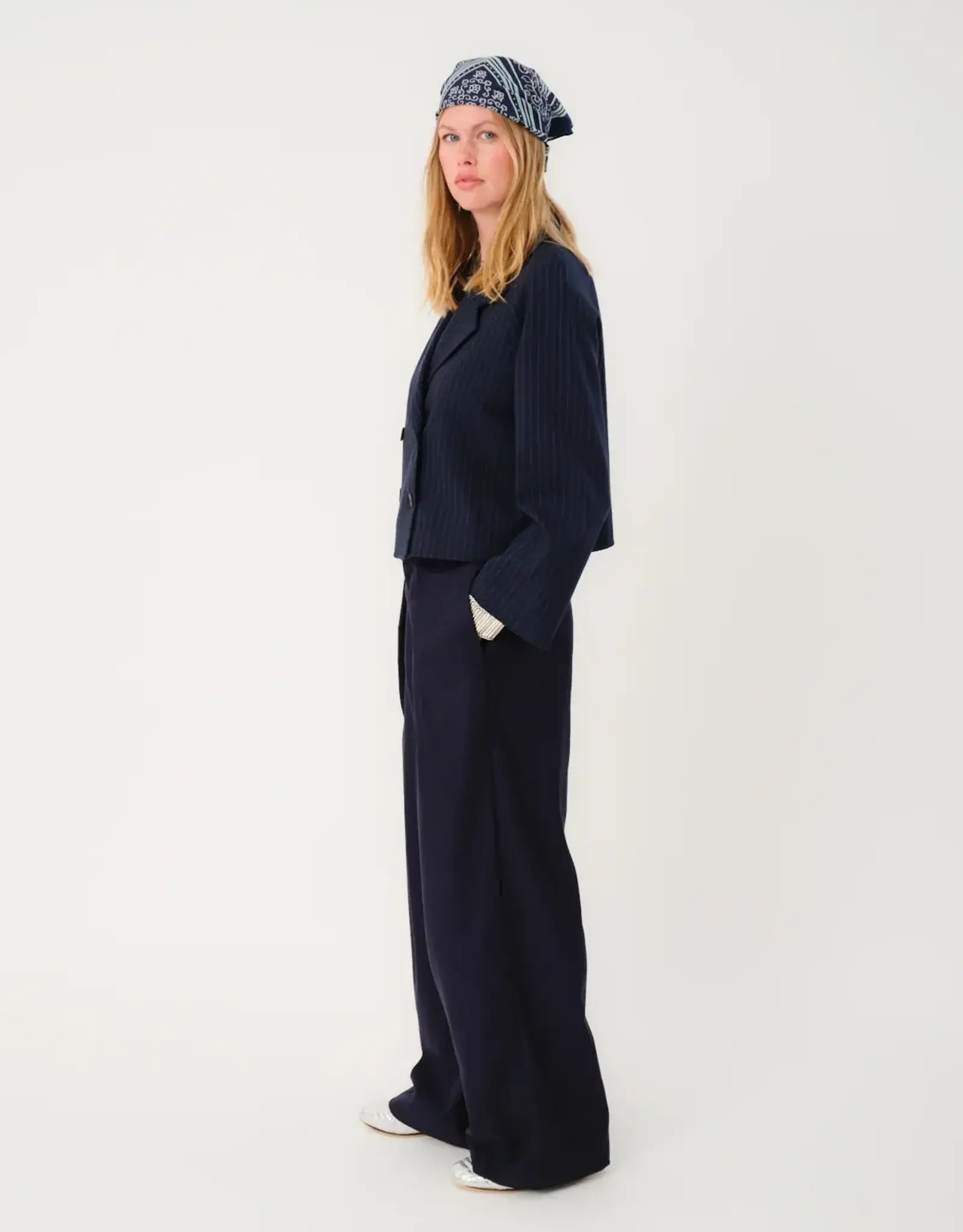 Lollys Laundry Broek 'Zola' - Dark Blue - Lollys Laundry