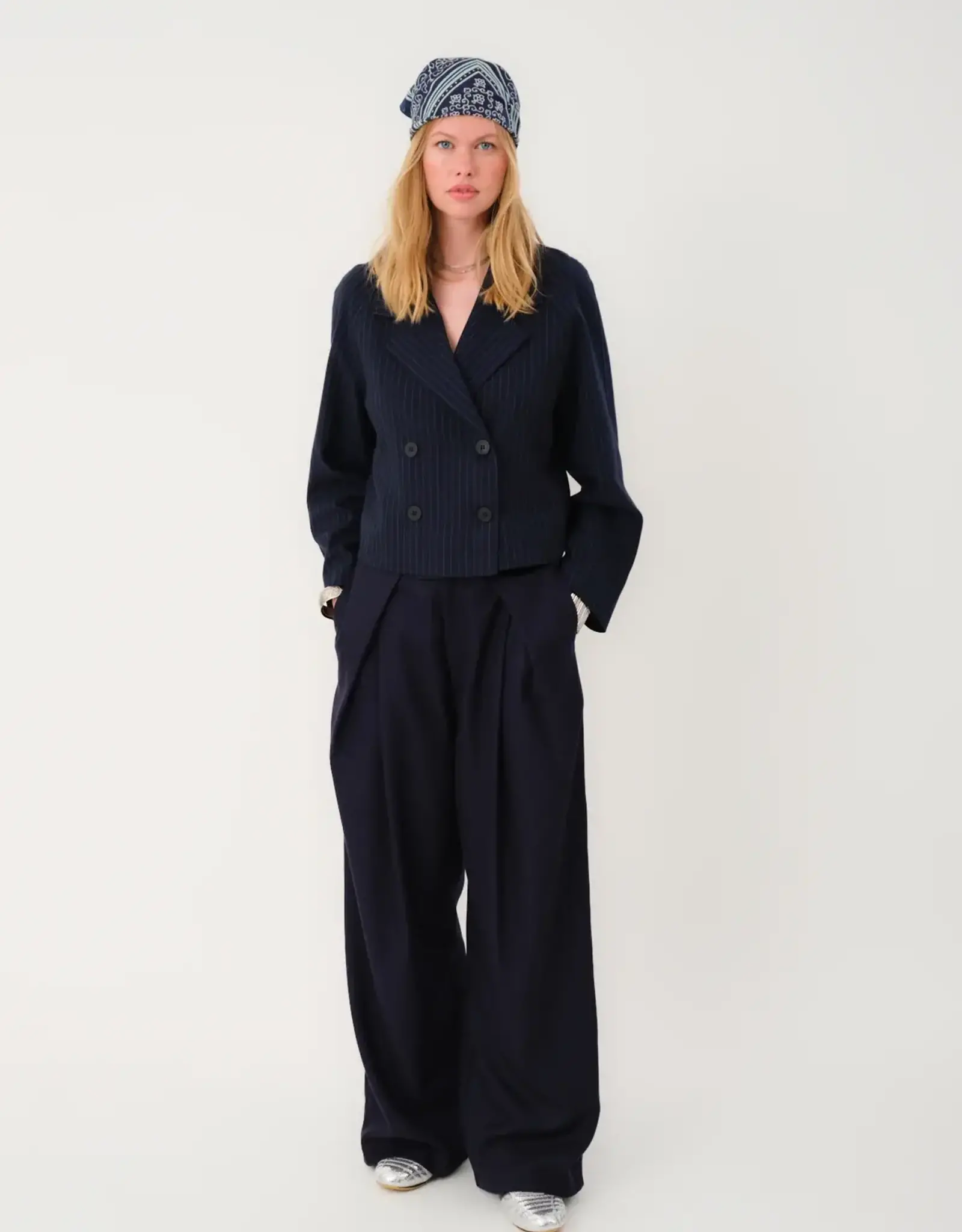 Lollys Laundry Broek 'Zola' - Dark Blue - Lollys Laundry