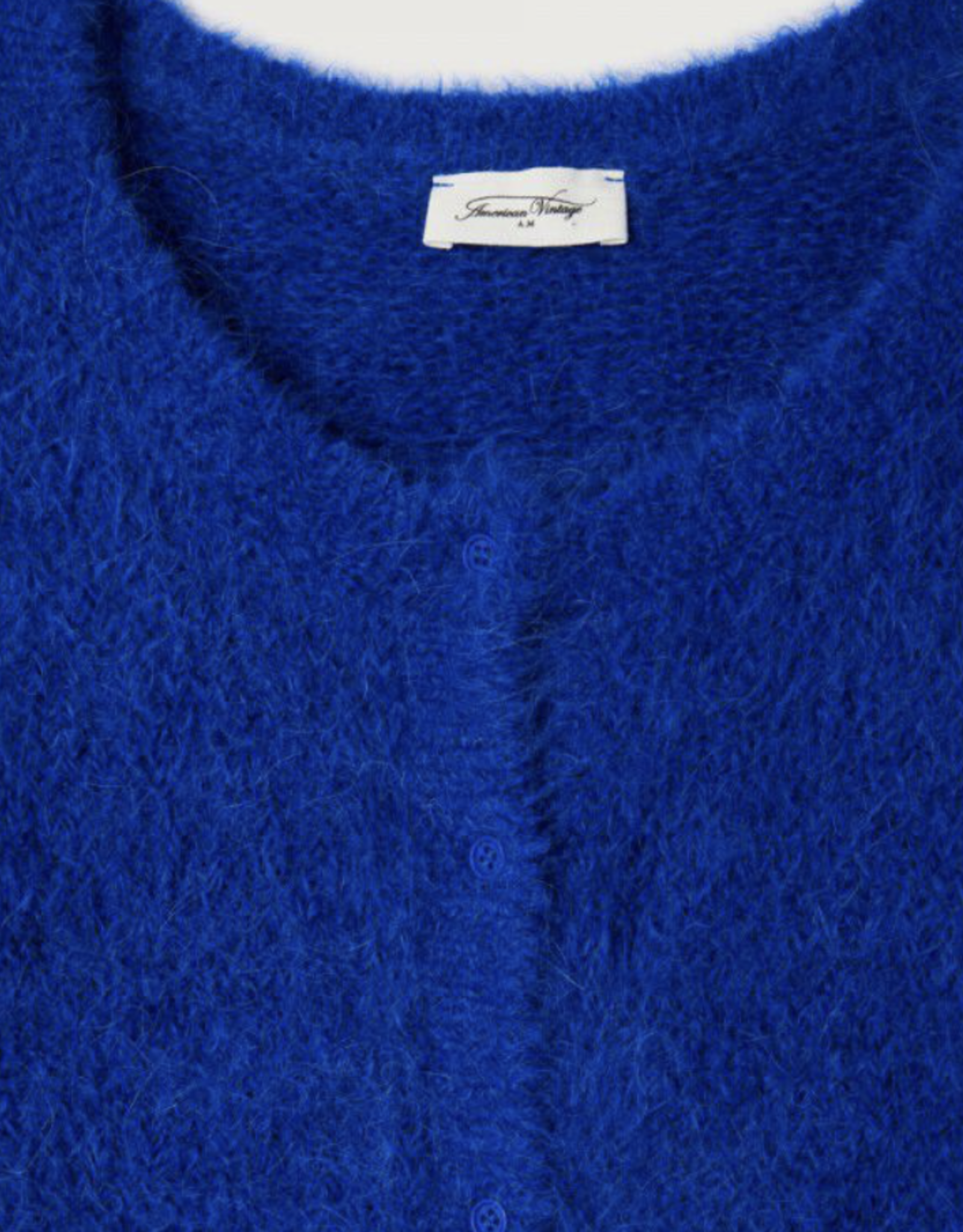 American Vintage Cardigan 'Niby' - Bleu Roi Chine - Nib19C - American Vintage