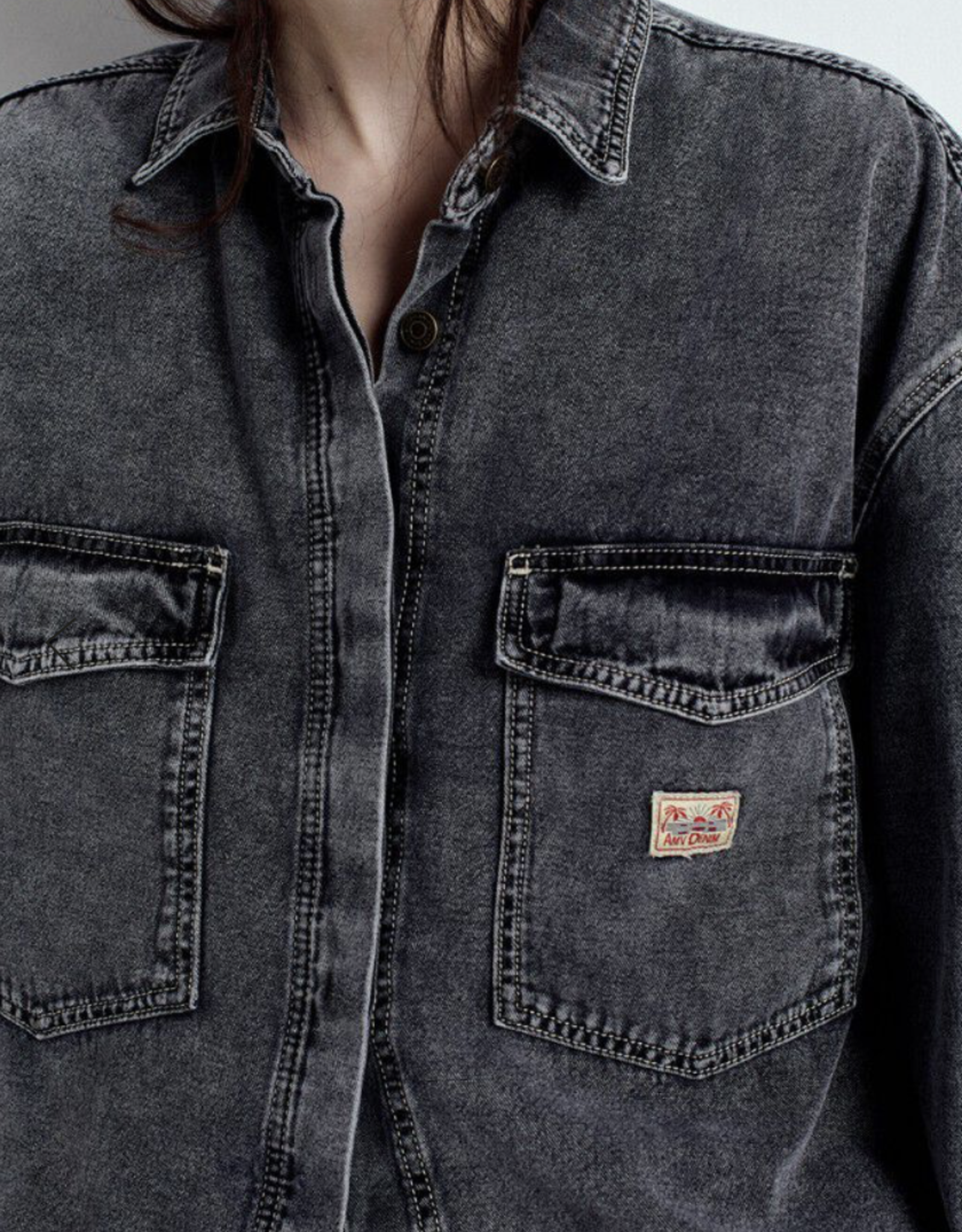 American Vintage Hemd 'Jazy' - Grey - JAZ06A  - American Vintage