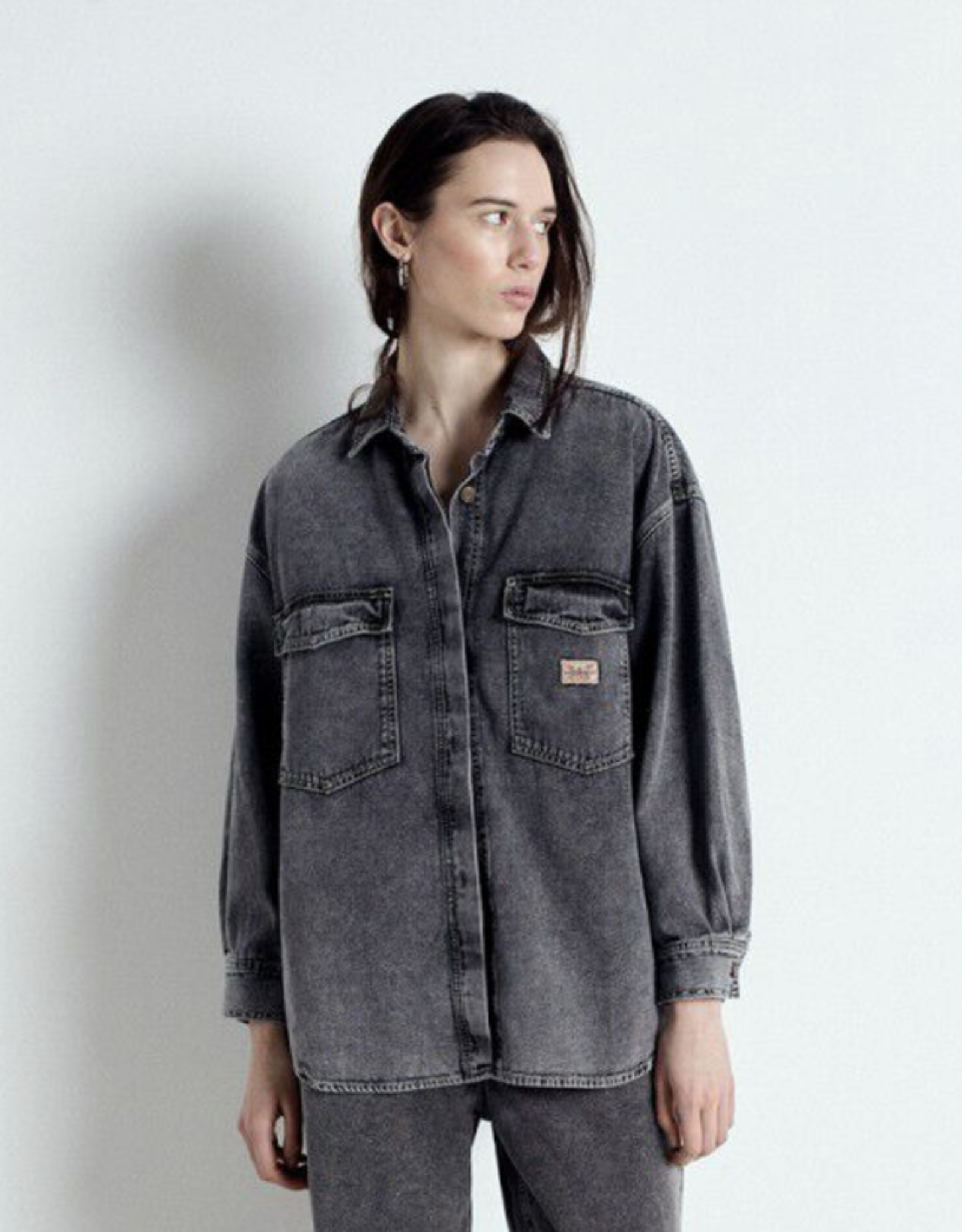 American Vintage Hemd 'Jazy' - Grey - JAZ06A  - American Vintage