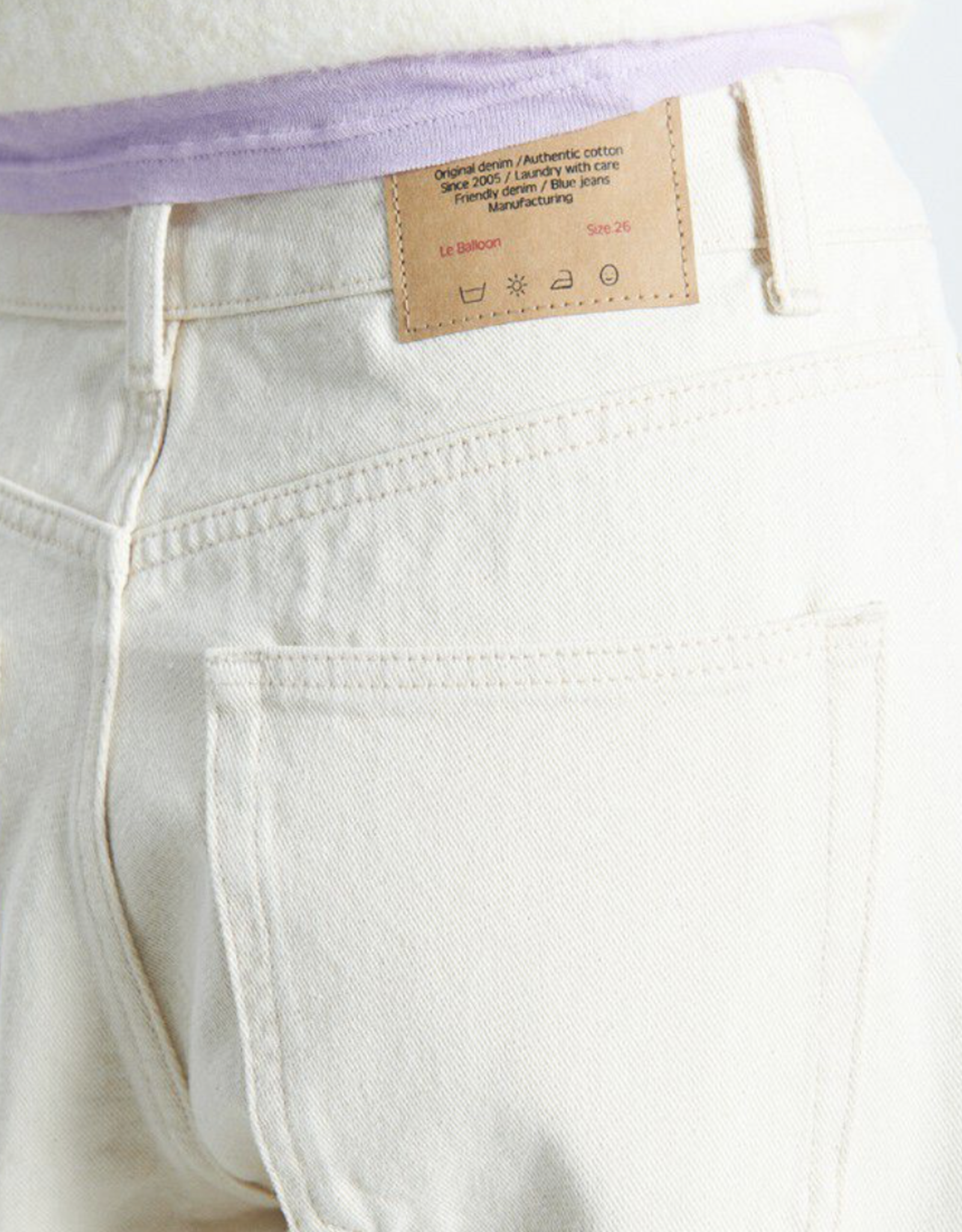 American Vintage Jeans Balloon  'Snopdog' - Ecru - Snop11B - American Vintage