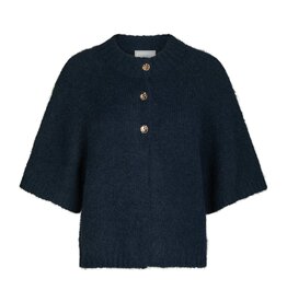 Cardigan Korte Mouw 'Benuta' - Navy - Neo Noir