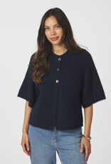 Cardigan Korte Mouw 'Benuta' - Navy - Neo Noir