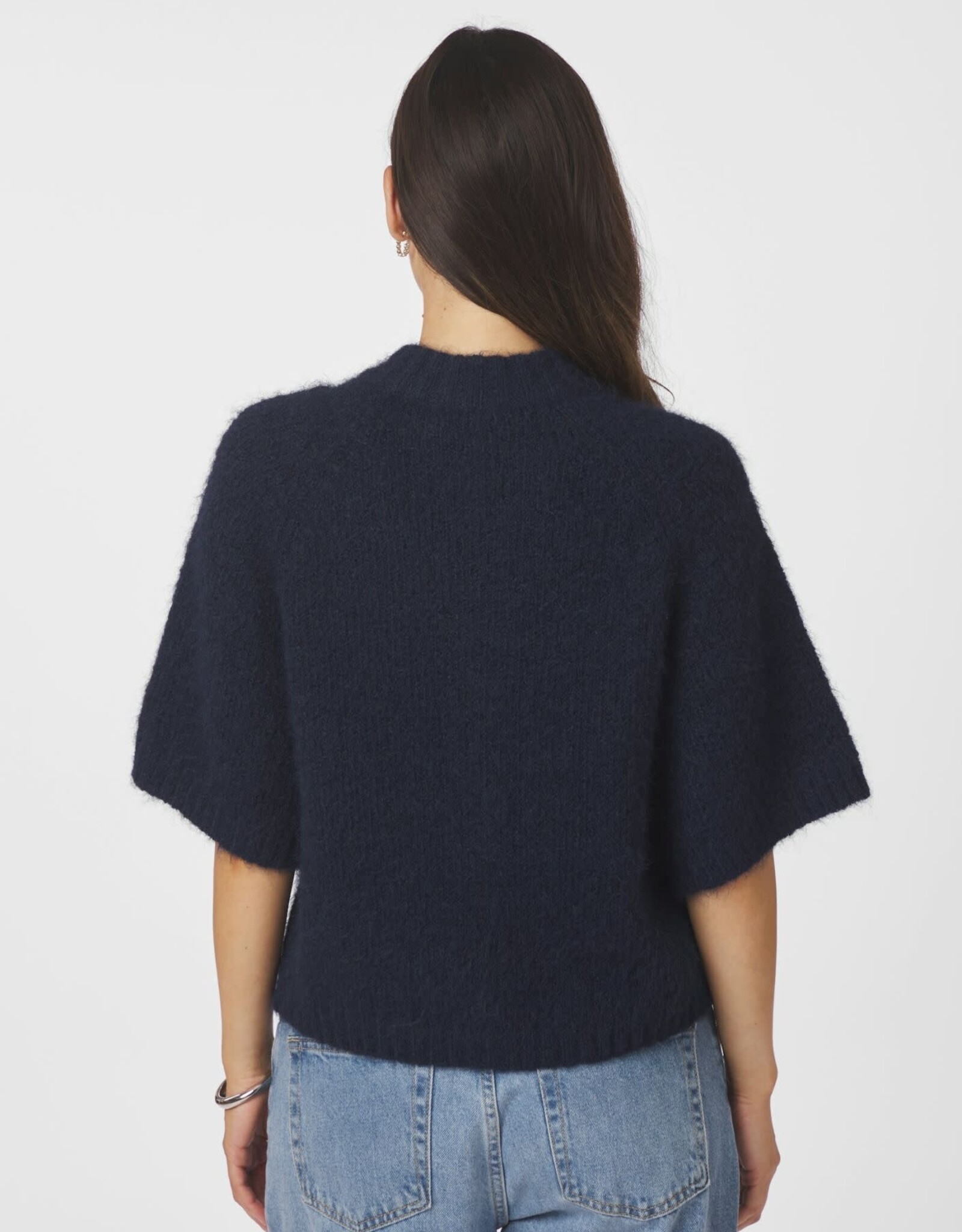 Cardigan Korte Mouw 'Benuta' - Navy - Neo Noir