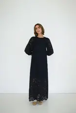 The Tiny Big Sister Jurk Lace 'Puff Sleeve' - Navy - The Tiny Big Sister The Tiny Big Sister Jurk Lace 'Puff Sleeve' - Navy - The Tiny Big Sister