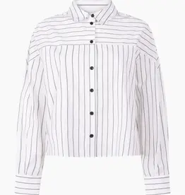 Another Label Blouse 'Feyza' - Black With Stripe - Another-Label