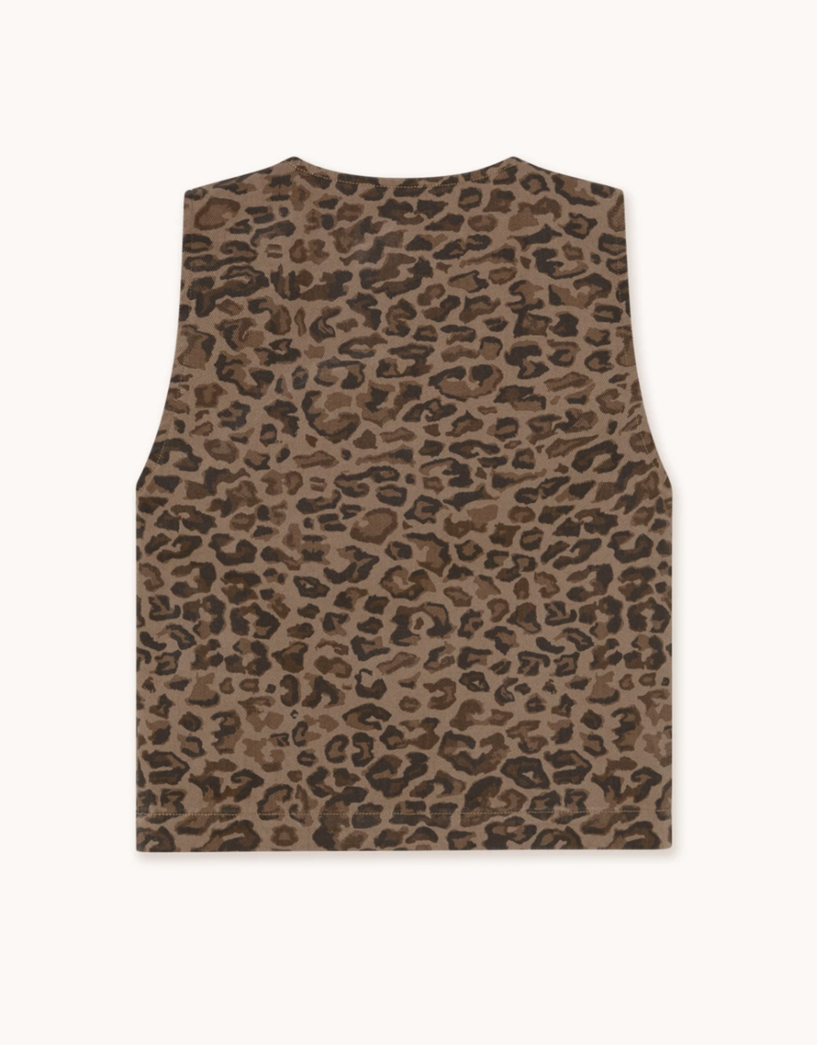 The Tiny Big Sister Waistcoat 'Animal Print' - Mocha  - The Tiny Big Sister