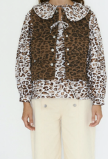 The Tiny Big Sister Waistcoat 'Animal Print' - Mocha  - The Tiny Big Sister