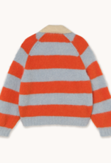 The Tiny Big Sister Knitted Polo 'Frank' -  Washed Blue / Summer Red - The Tiny Big Sister The Tiny Big Sister Knitted Polo 'Frank' -  Washed Blue / Summer Red - The Tiny Big Sister