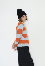 The Tiny Big Sister Knitted Polo 'Frank' -  Washed Blue / Summer Red - The Tiny Big Sister The Tiny Big Sister Knitted Polo 'Frank' -  Washed Blue / Summer Red - The Tiny Big Sister