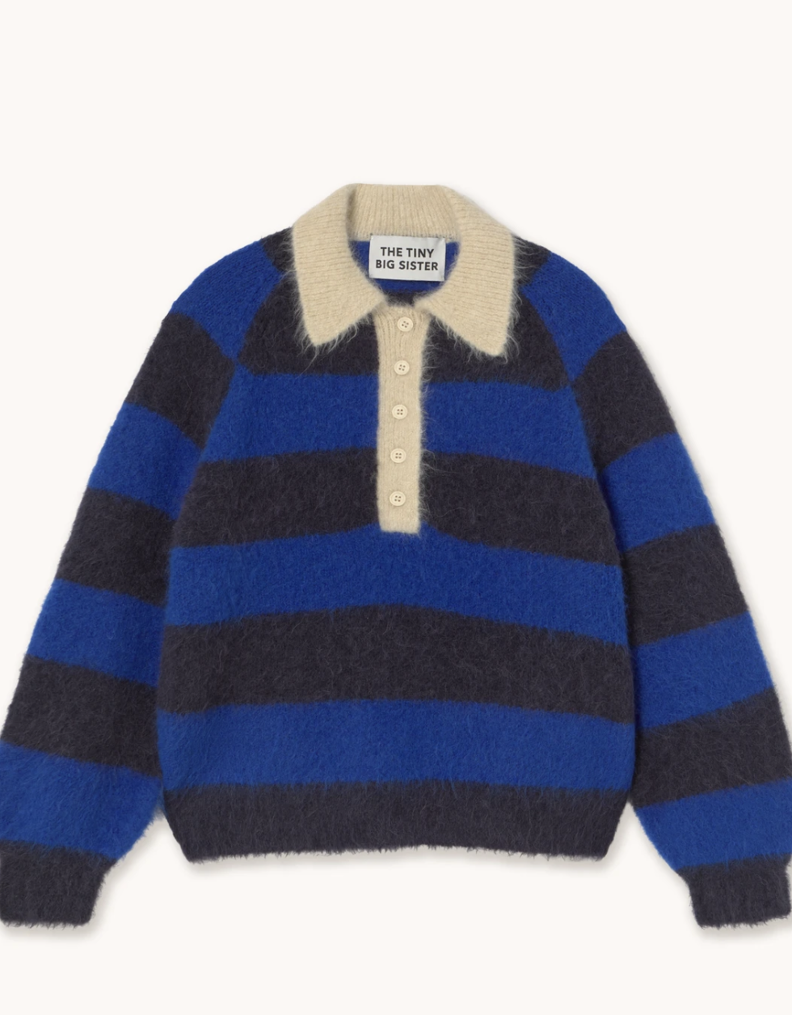 The Tiny Big Sister Knitted Polo 'Frank' -  Navy / Ultramarine - The Tiny Big Sister