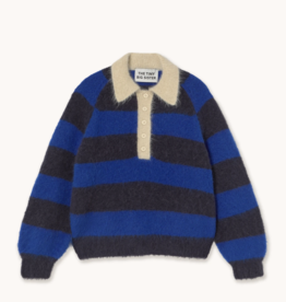 The Tiny Big Sister Knitted Polo 'Frank' -  Navy / Ultramarine - The Tiny Big Sister