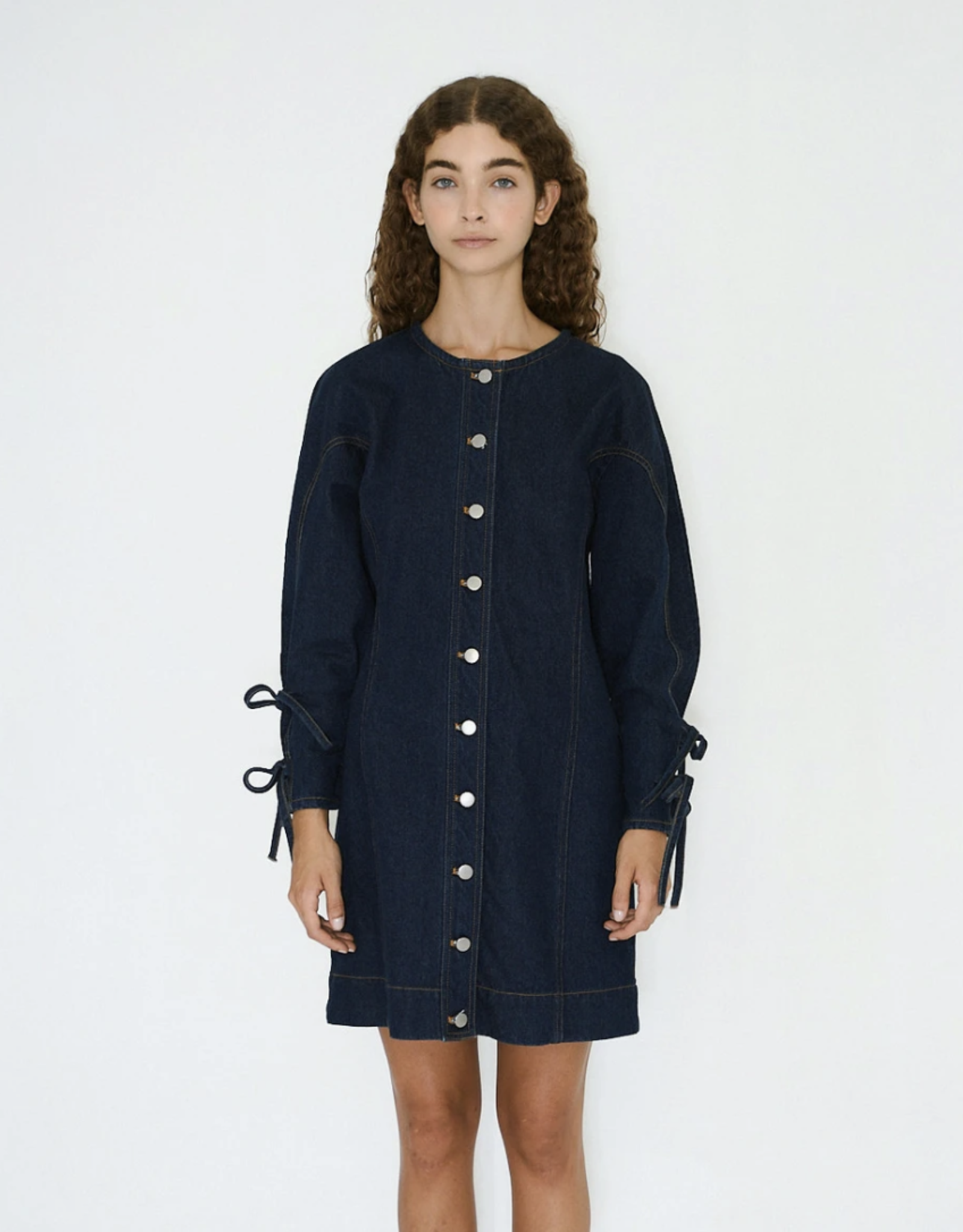 The Tiny Big Sister Jurk  'Lace Denim' - Navy  - The Tiny Big Sister