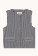 The Tiny Big Sister Waistcoat Striped 'Twill' -  Light Navy - The Tiny Big Sister The Tiny Big Sister Waistcoat Striped 'Twill' -  Light Navy - The Tiny Big Sister