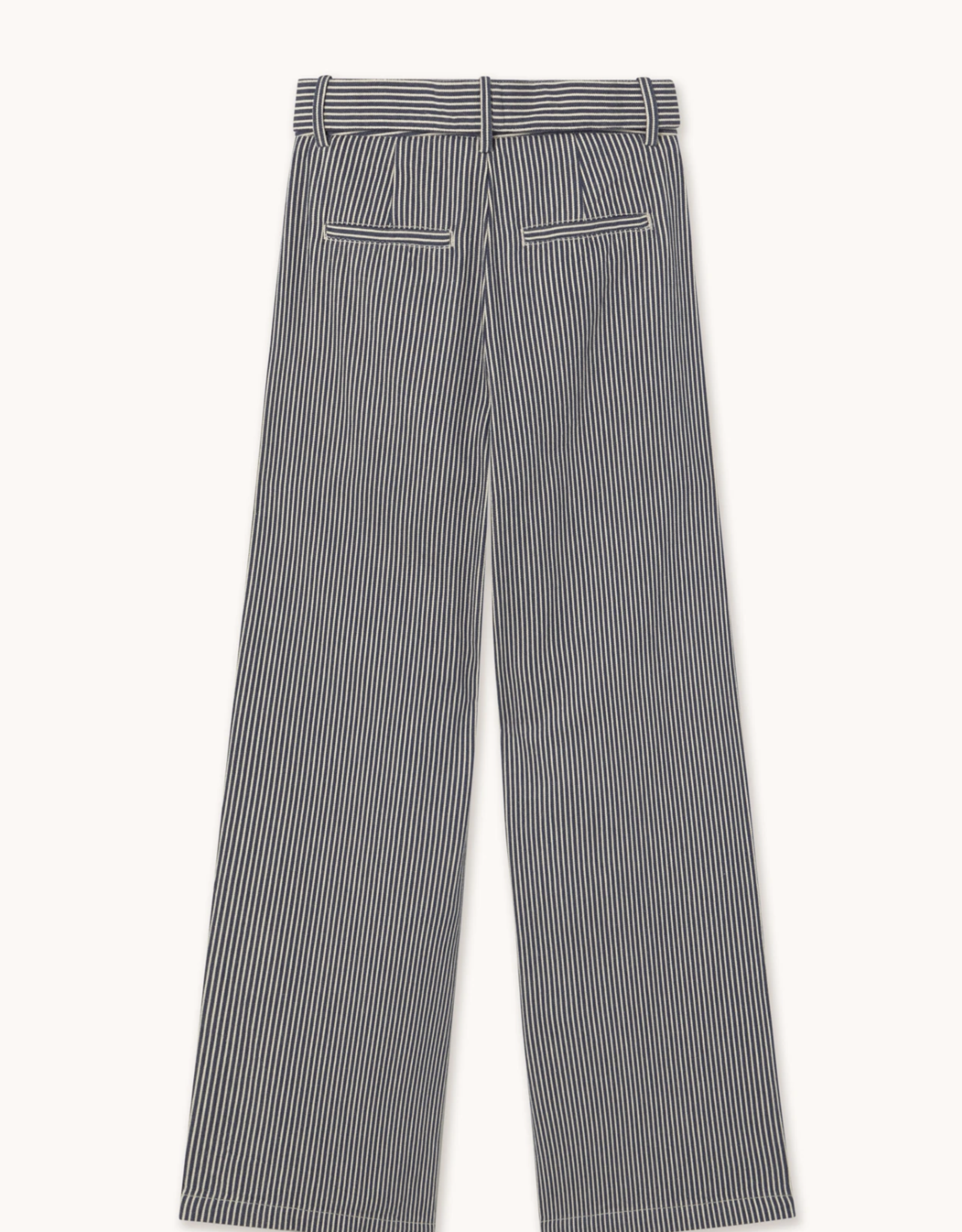 The Tiny Big Sister Broek Striped 'Twill' -  Light Navy - The Tiny Big Sister
