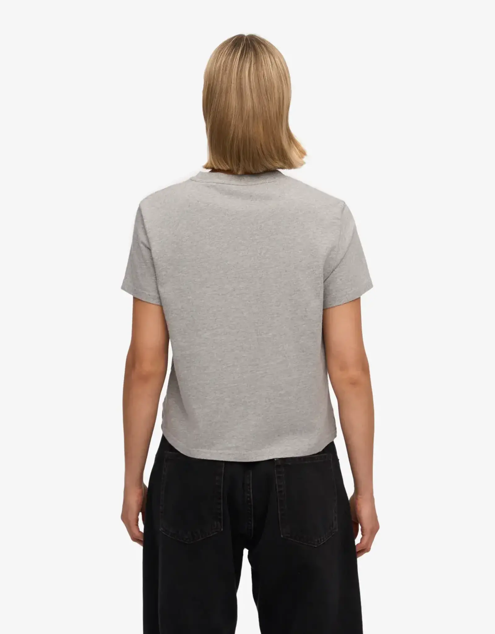 Colorful Standard T-Shirt 'Organic Boxy Crop Tee' - Heather Grey - Colorful Standard