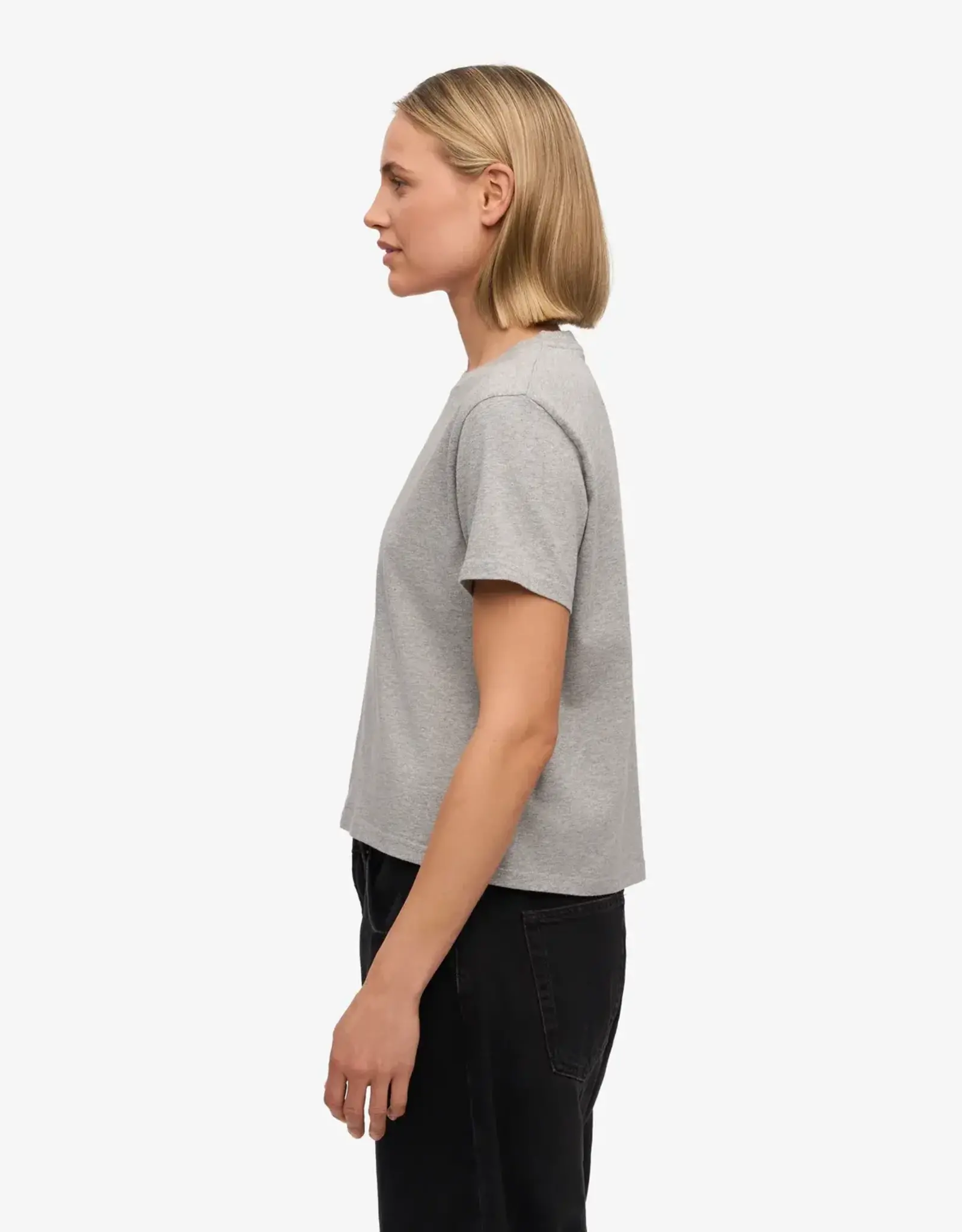 Colorful Standard T-Shirt 'Organic Boxy Crop Tee' - Heather Grey - Colorful Standard