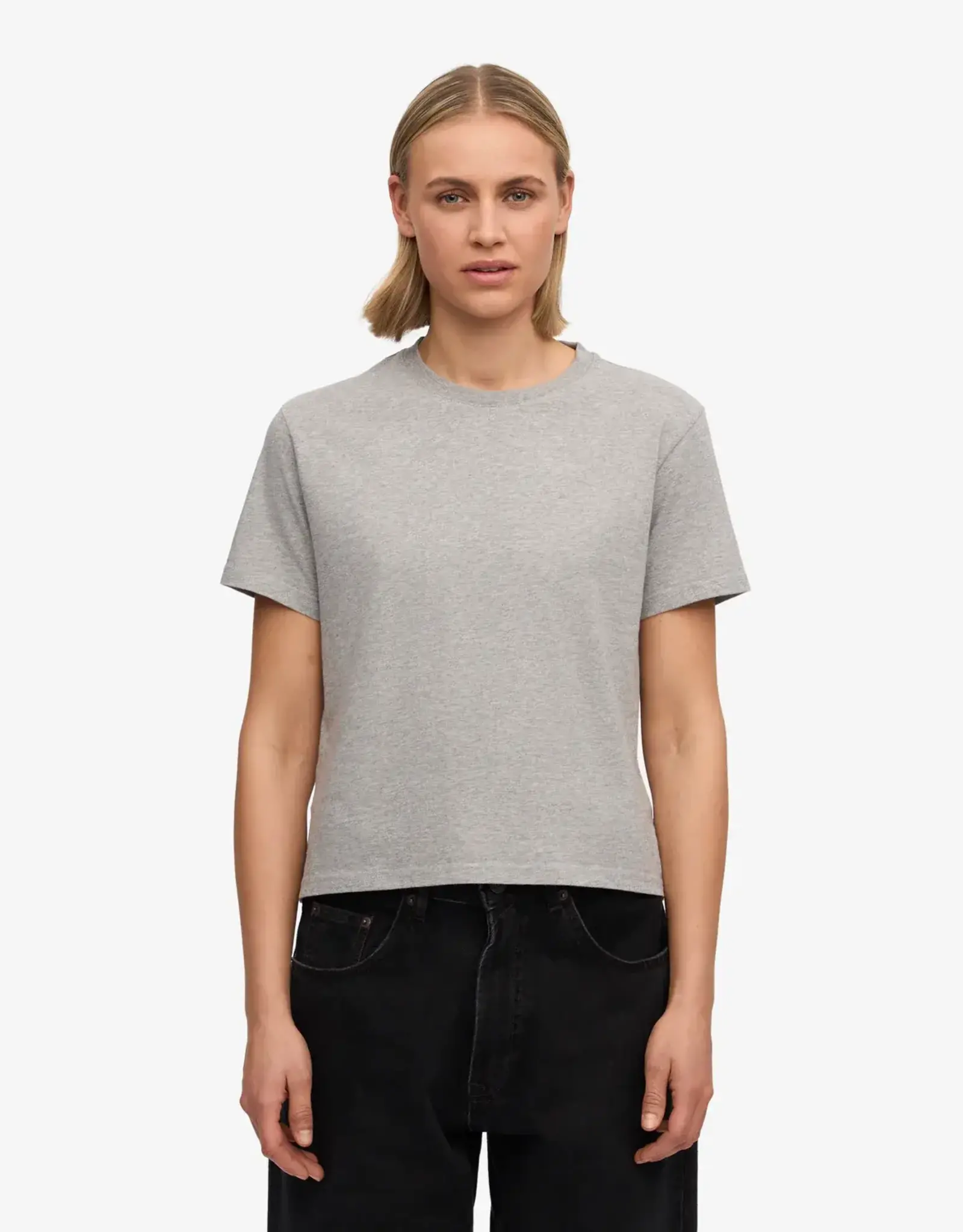 Colorful Standard T-Shirt 'Organic Boxy Crop Tee' - Heather Grey - Colorful Standard