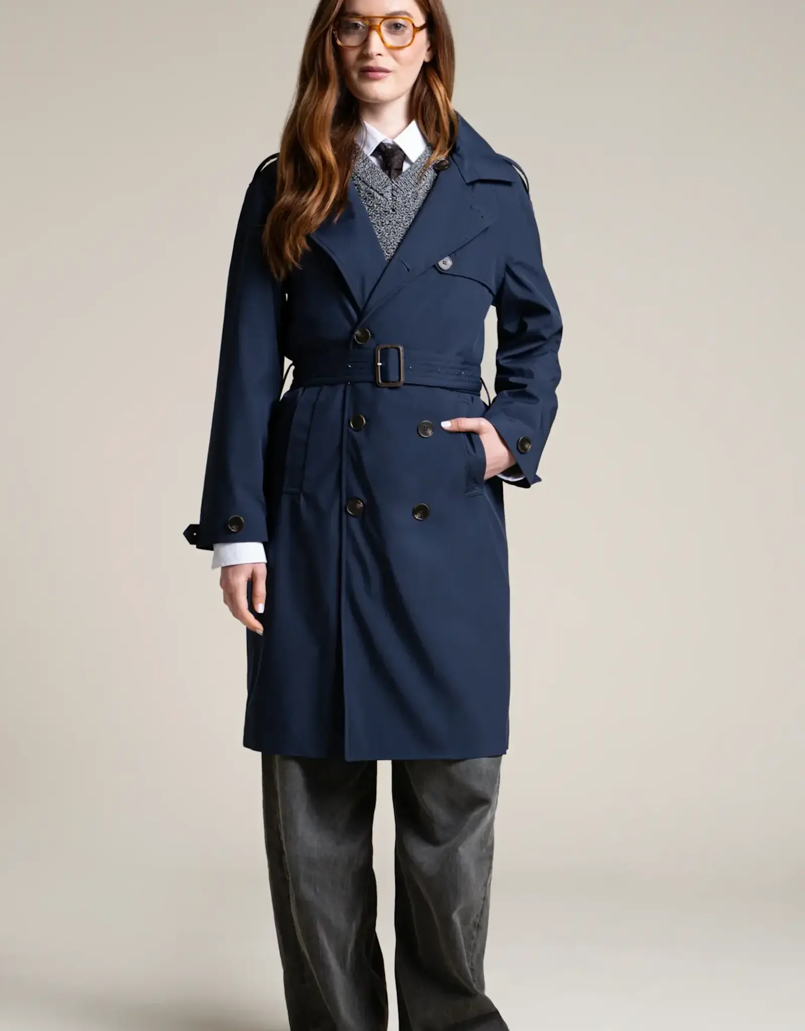 Flotte Trench Met Kap 'Montaigne' - Indigo - Flotte