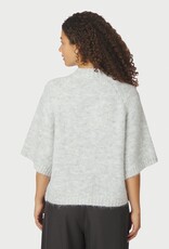 Cardigan Korte Mouw 'Benuta' - Light Grey Melange - Neo Noir