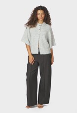 Cardigan Korte Mouw 'Benuta' - Light Grey Melange - Neo Noir