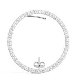 Billion Avenue Kay Diamond Earstud Left - Silver - Billion Avenue