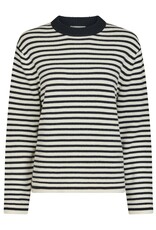 Pull Stripe 'Rivi' - White/Navy - Neo Noir