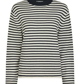Pull Stripe 'Rivi' - White/Navy - Neo Noir