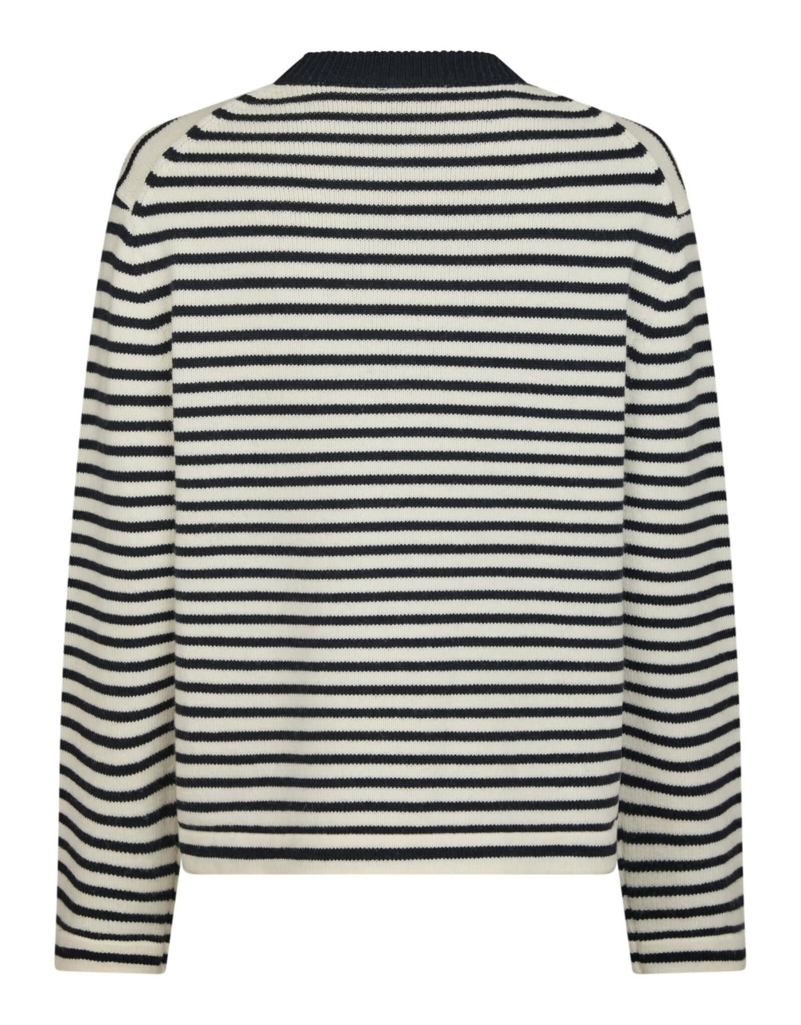 Pull Stripe 'Rivi' - White/Navy - Neo Noir