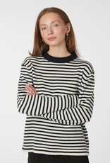 Pull Stripe 'Rivi' - White/Navy - Neo Noir