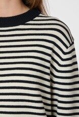 Pull Stripe 'Rivi' - White/Navy - Neo Noir