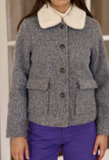 La Petite Etoile Korte Mantel 'Nattie' - Gris - La Petite Etoile